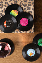 Set of 6 Vinyl Style Coasters
