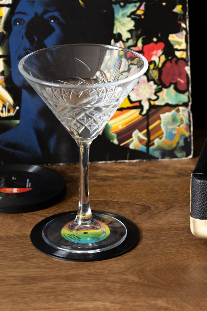 Set of 6 Vinyl Style Coasters