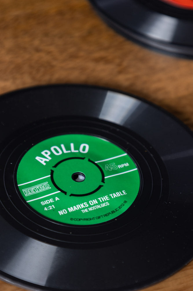 Set of 6 Vinyl Style Coasters