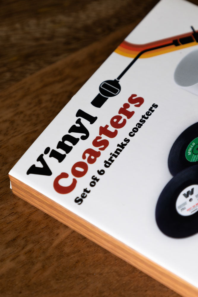 Set of 6 Vinyl Style Coasters