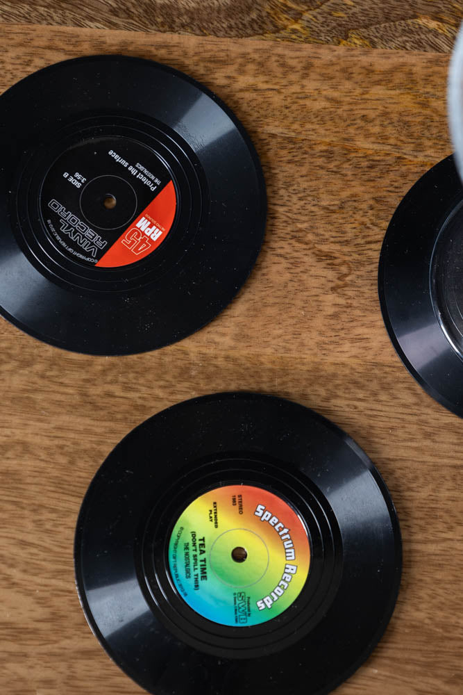 Set of 6 Vinyl Style Coasters