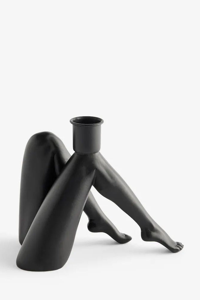 Sexy Legs Candle Holder In Black