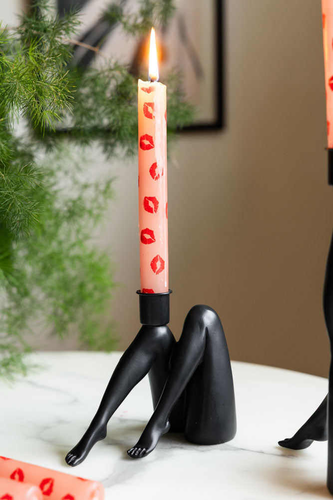 Sexy Legs Candle Holder In Black