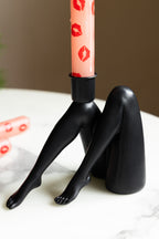 Sexy Legs Candle Holder In Black
