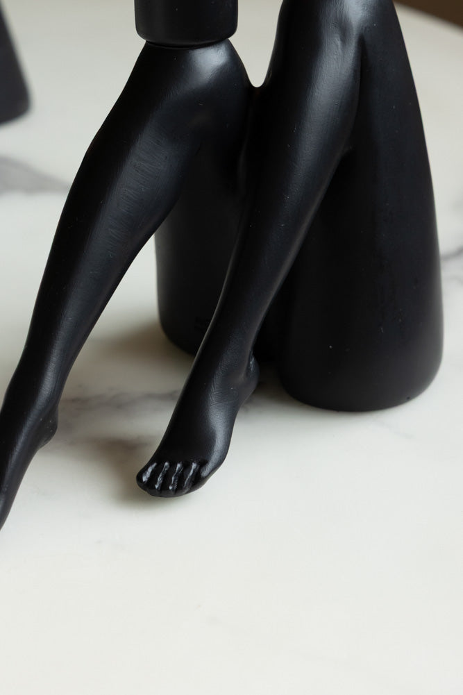 Sexy Legs Candle Holder In Black