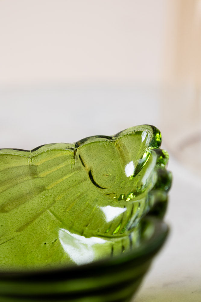 Shell Trinket Tray in Dark Green