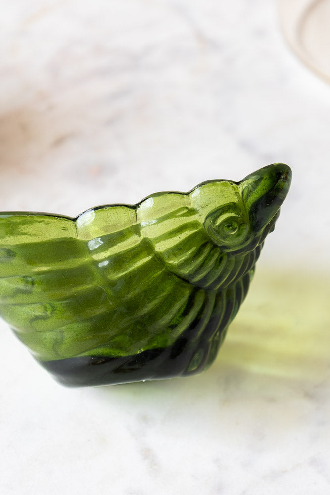 Shell Trinket Tray in Dark Green