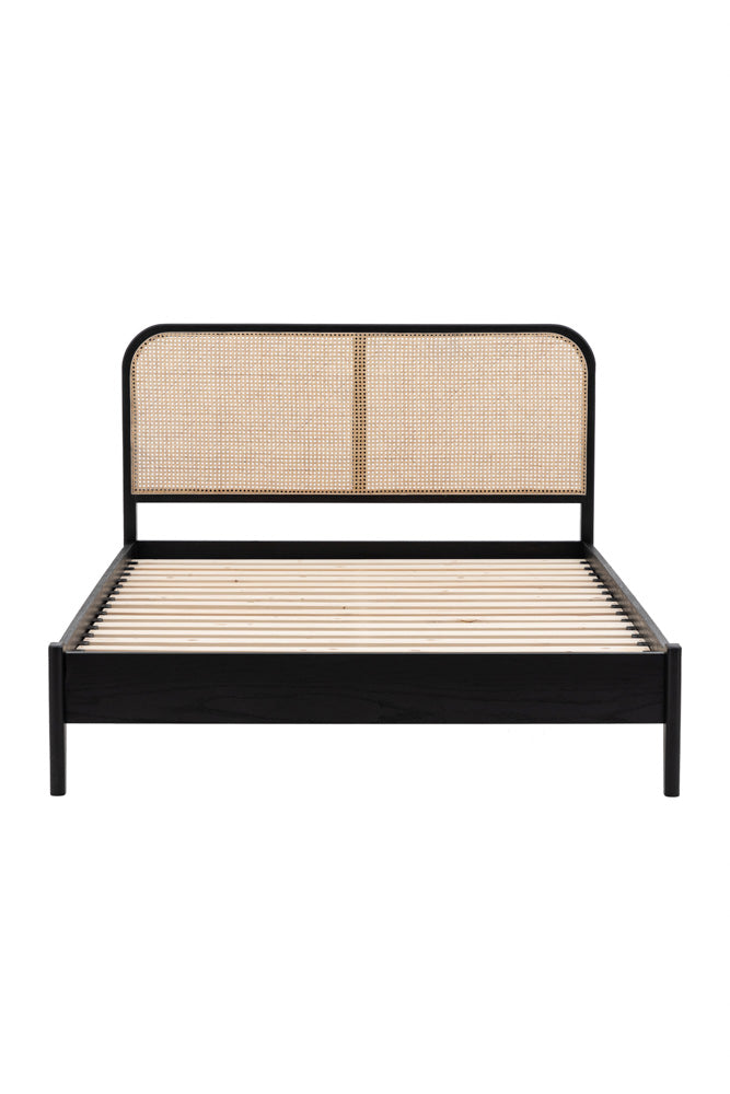 Sleek Curved Wooden Bedframe - Available in Two Sizes