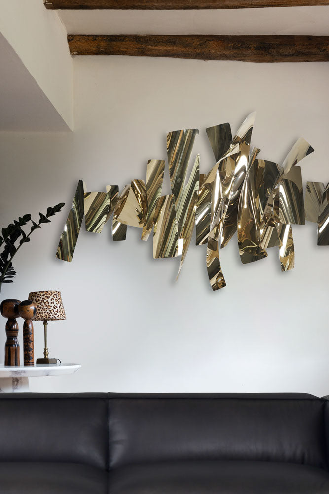 Sleek Effect Mirrored Abstract Wall Art