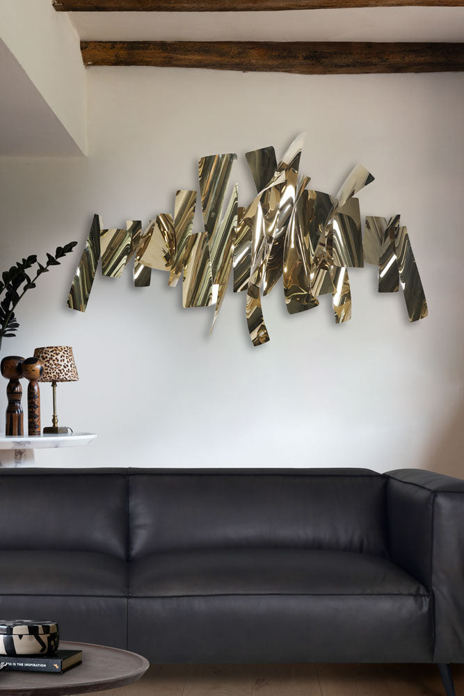 Sleek Effect Mirrored Abstract Wall Art