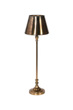 Slim Antique Brass Table Lamp With Metal Shade - SECONDS