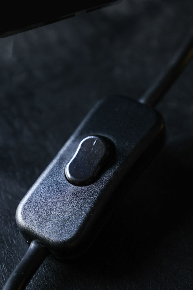 Slim Antique Brass Table Lamp With Metal Shade - SECONDS