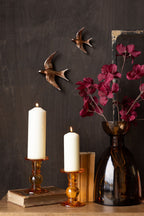 Small Antiqued Copper Swallow Wall Decoration
