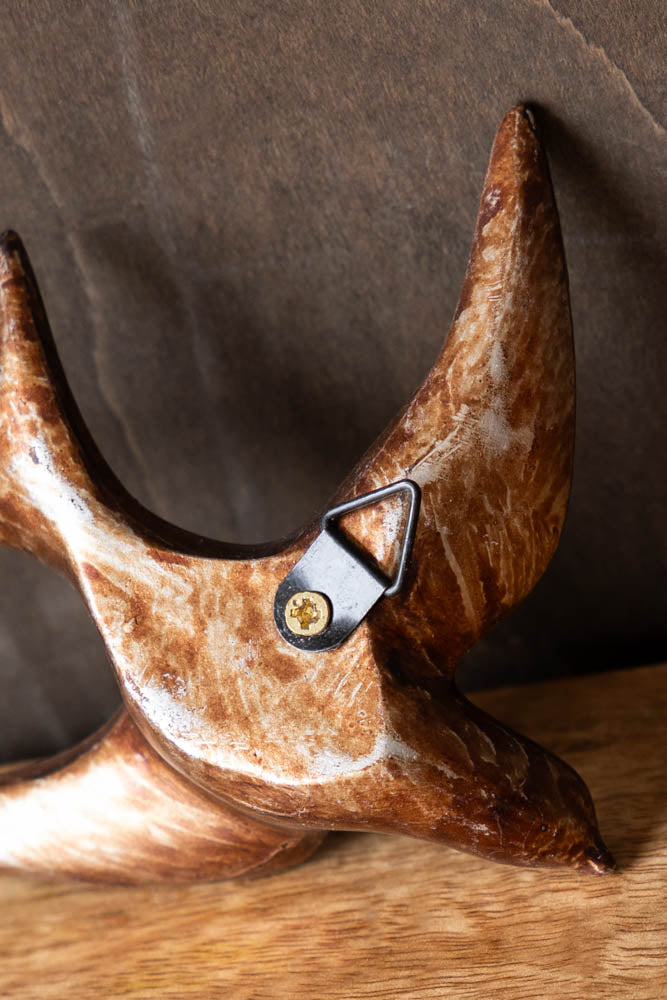 Small Antiqued Copper Swallow Wall Decoration