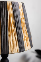 Small Black Bobbin Bedside Table Lamp