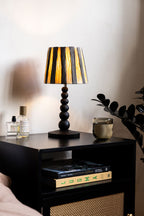 Small Black Bobbin Bedside Table Lamp