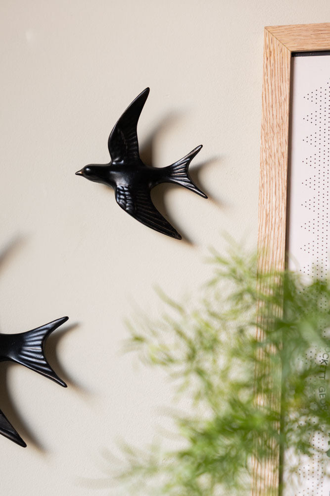 Small Black Swallow Wall Decoration