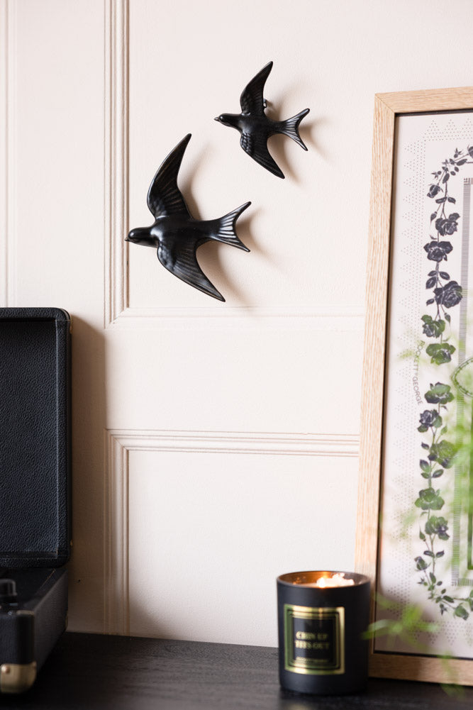 Small Black Swallow Wall Decoration