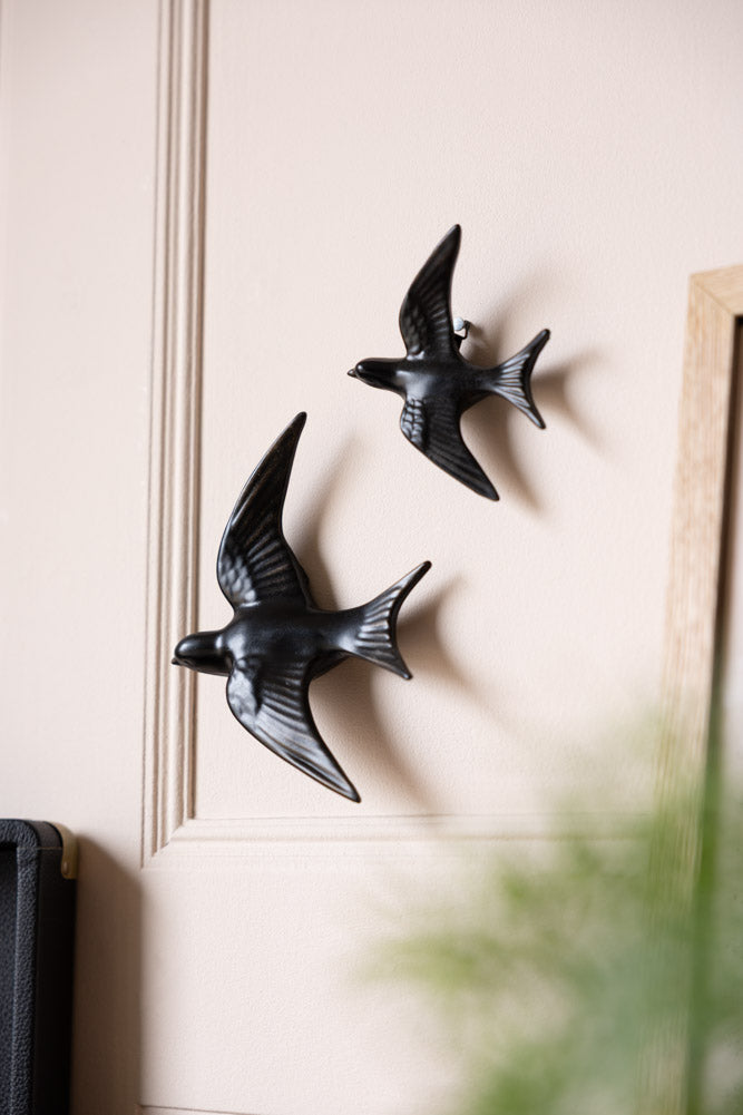 Small Black Swallow Wall Decoration