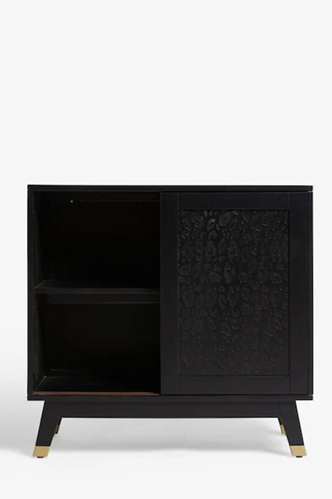 Small Black Leopard Print Sideboard