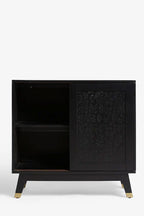 Small Black Leopard Print Sideboard
