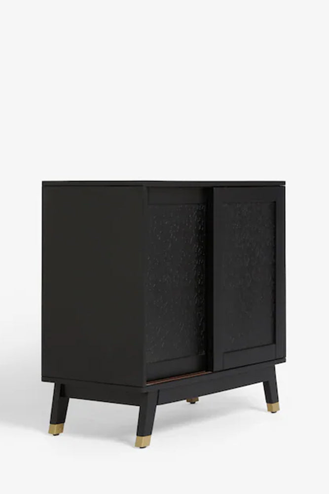 Small Black Leopard Print Sideboard