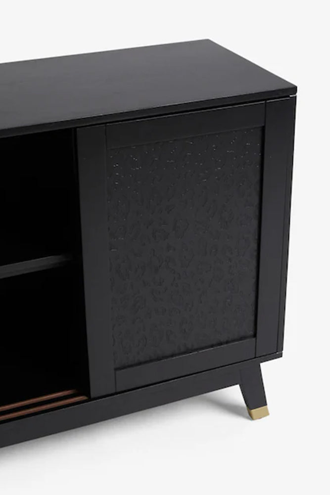 Small Black Leopard Print Sideboard