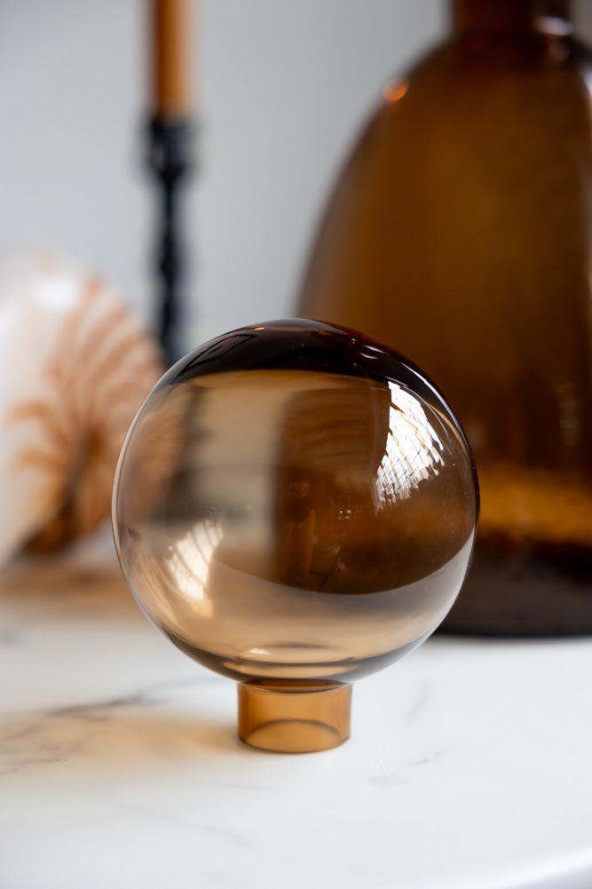 Amber Smoked Glass Decanter