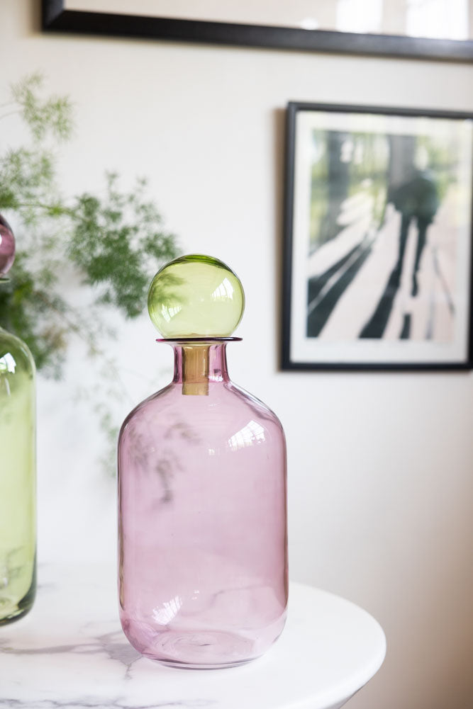 Pink & Green Apothecary Bottle