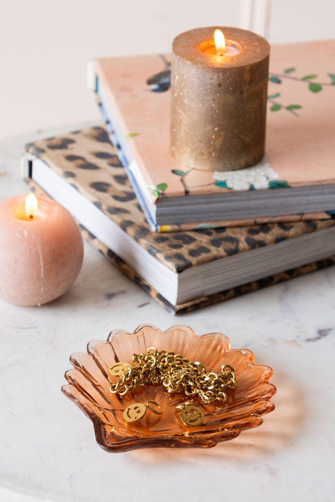 Small Shell Trinket Tray in Amber