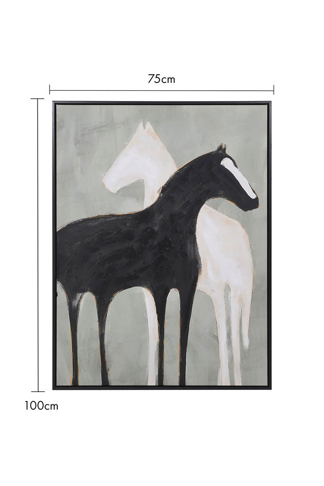 Stallion Shadow Canvas Art Print
