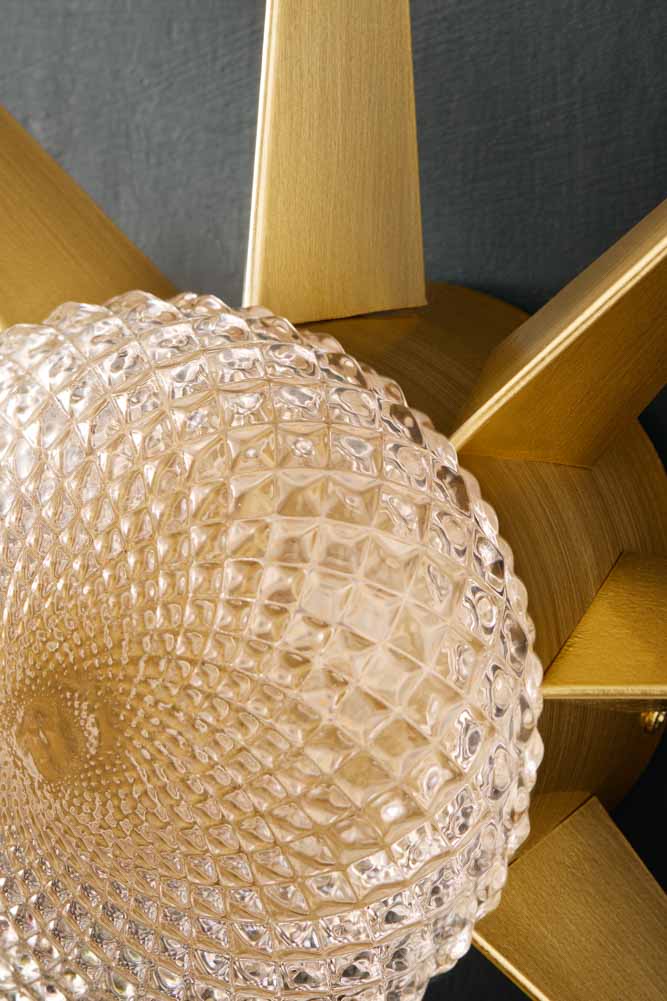 Gold Starburst Wall Light
