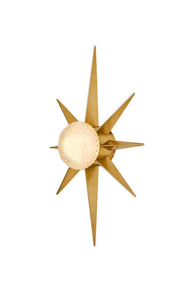 Gold Starburst Wall Light