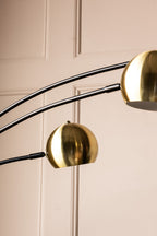 Statement Black & Gold Retro Arch Floor Lamp