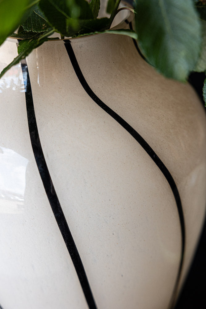 Statement Monochrome Swirl Vase