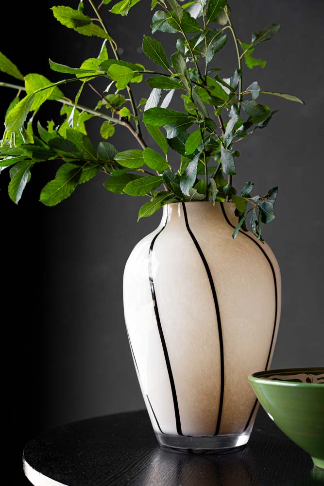 Statement Monochrome Swirl Vase