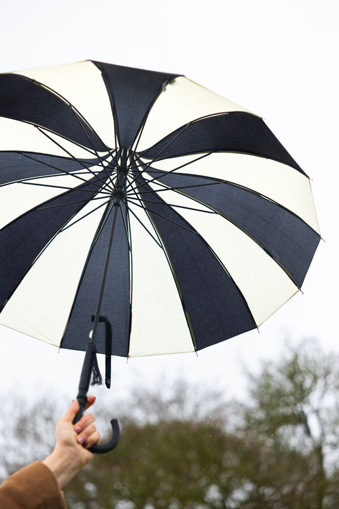 Statement Black & Off-White Umbrella