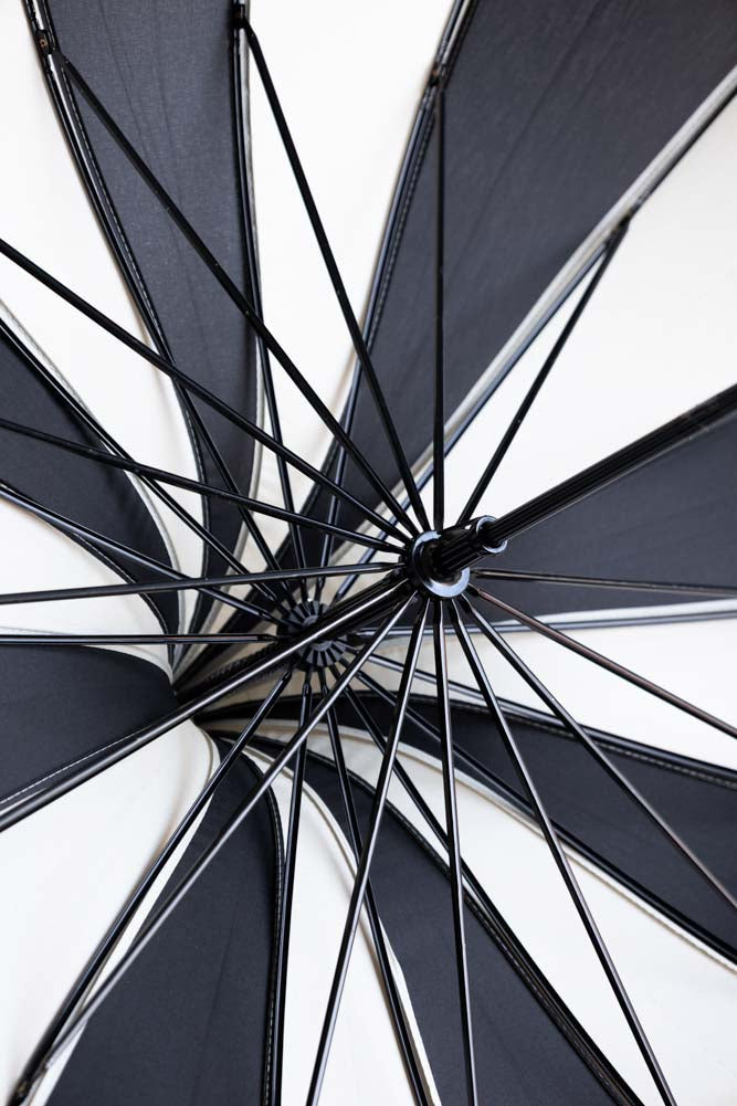 Statement Black & Off-White Umbrella