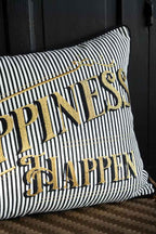 Striped Let Happiness Happen Cushion
