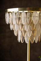 Stunning Art Deco Glass Feather Floor Lamp