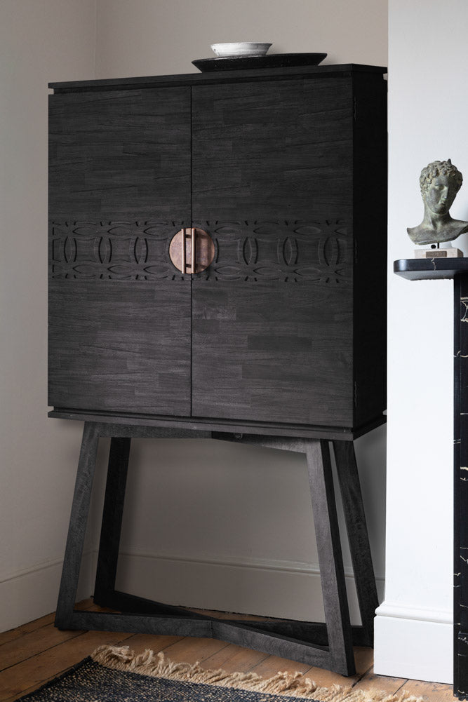 Stylish Mango Wood Drinks Cabinet