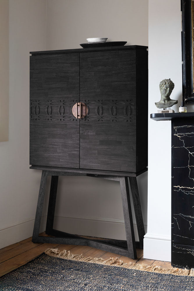 Stylish Mango Wood Drinks Cabinet