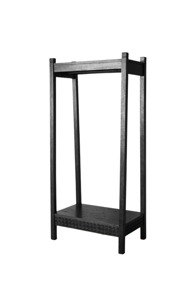 Stylish Mango Wood Freestanding Open Wardrobe