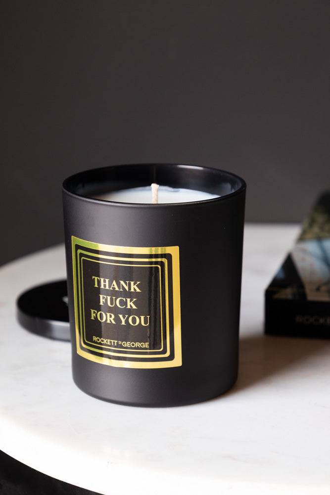 Thank Fuck For You Scented Candle - Leather & Tobacco