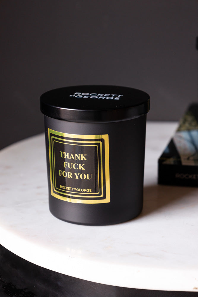 Thank Fuck For You Scented Candle - Leather & Tobacco