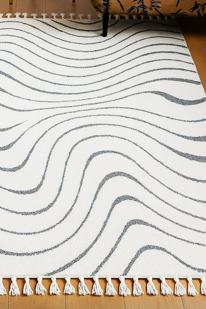 The Ariana Rug in Monochrome Ripple - Available in 3 Sizes
