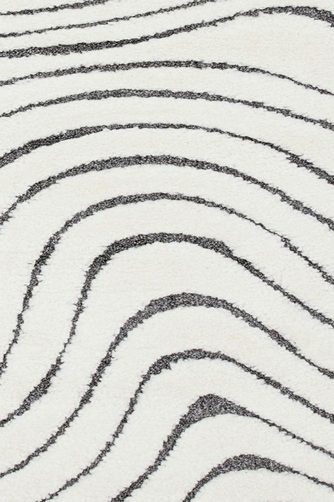 The Ariana Rug in Monochrome Ripple - Available in 3 Sizes