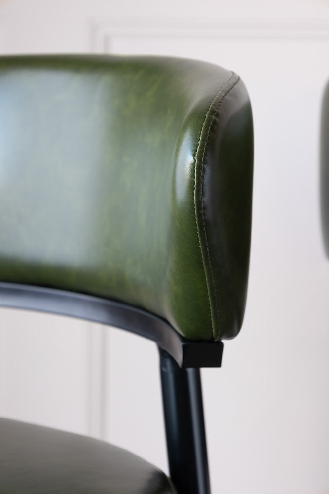 The Blake Bar Stool In Forest Green