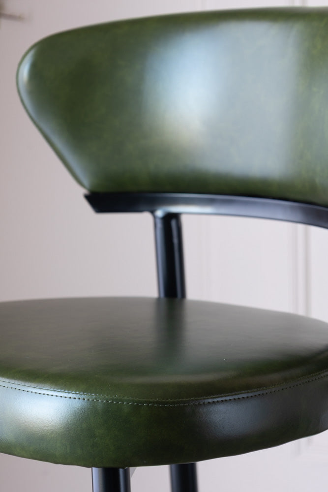 The Blake Bar Stool In Forest Green