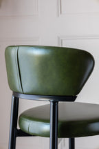 The Blake Bar Stool In Forest Green